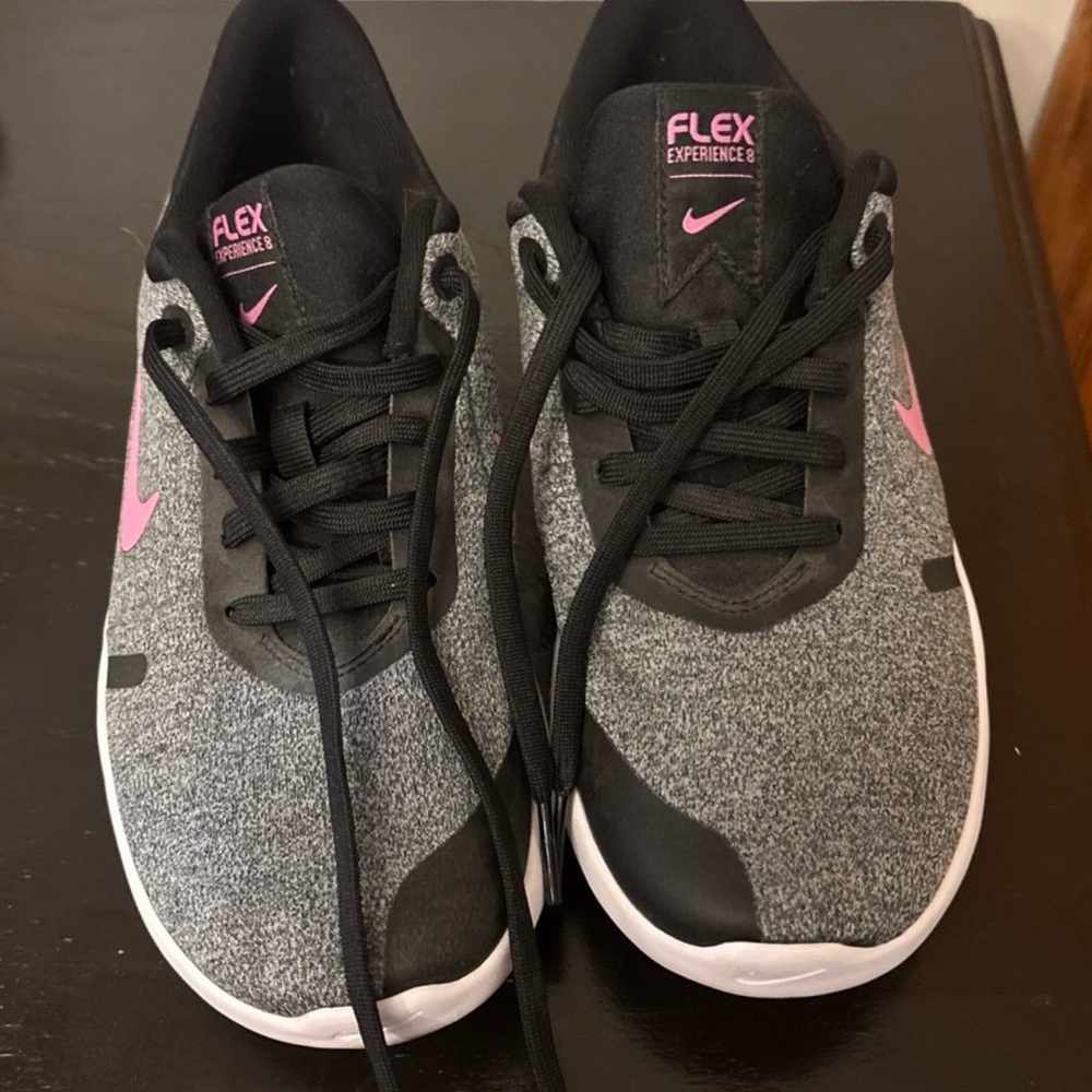 Nike Flex Experience Gray Lace Up Athletic Shoes Womens Size 7.5 - Picture 3 of 4
